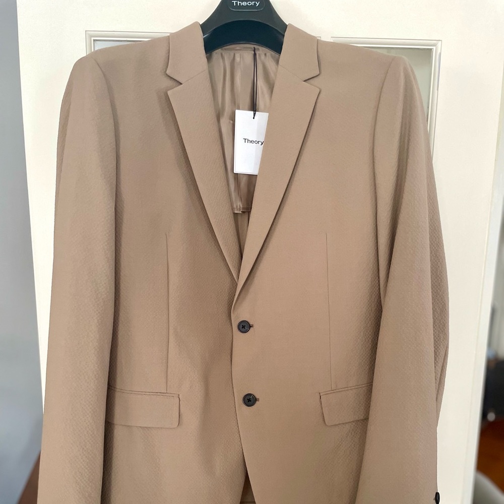 Theory Lightweight Seersucker 2 Button Blazer